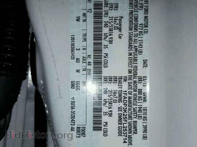 2015 FORD FOCUS - VIN: 1FADP3K25FL253714 - Photo 10