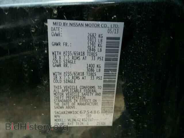 2013 NISSAN PATHFINDER - VIN: 5N1AR2MM1DC675486 - Фото 10