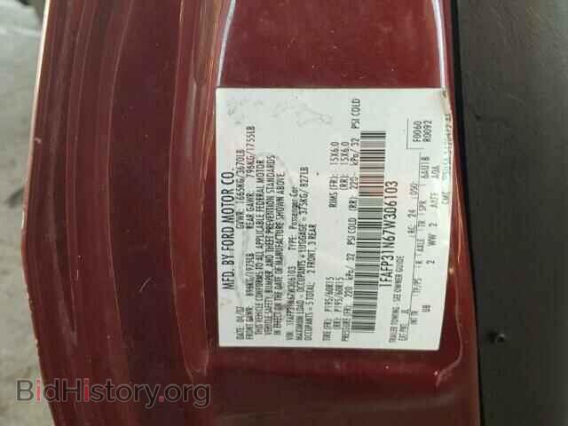 2007 FORD FOCUS - VIN: 1FAFP31N67W306103 - Фото 10