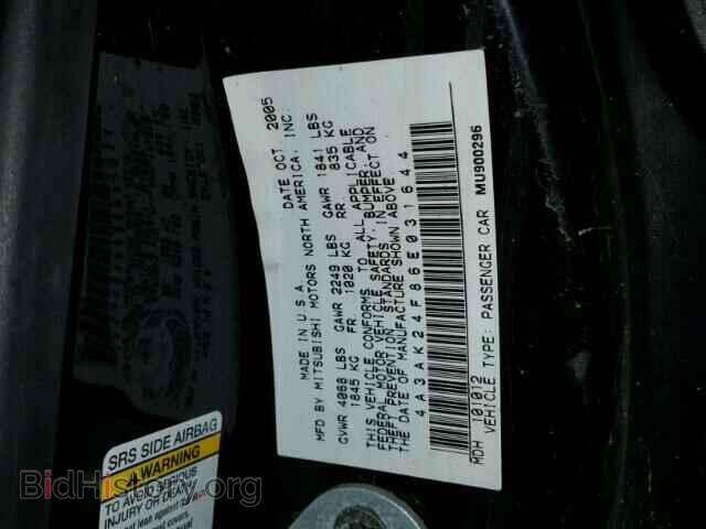 2006 MITSUBISHI ECLIPSE - VIN: 4A3AK24F86E031644 - Фото 10