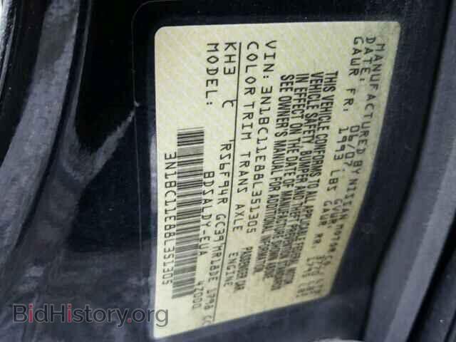 2008 NISSAN VERSA - VIN: 3N1BC11E88L351305 - Фото 10