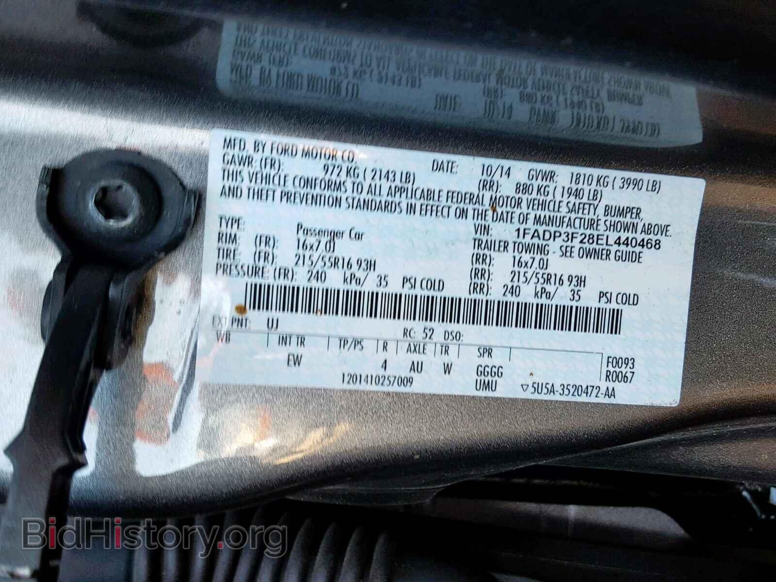 2014 FORD FOCUS SE - VIN: 1FADP3F28EL440468 - Фото 10