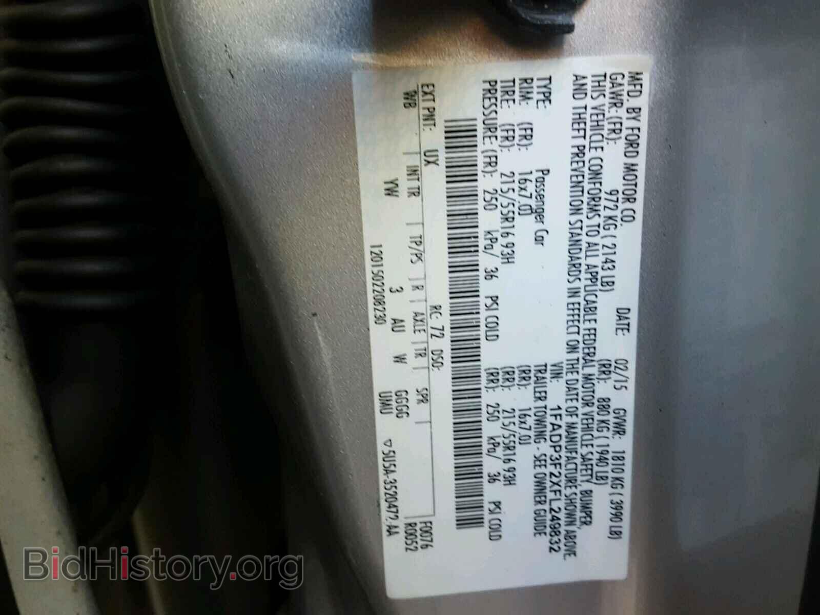 2015 FORD FOCUS - VIN: 1FADP3F2XFL249832 - Фото 10