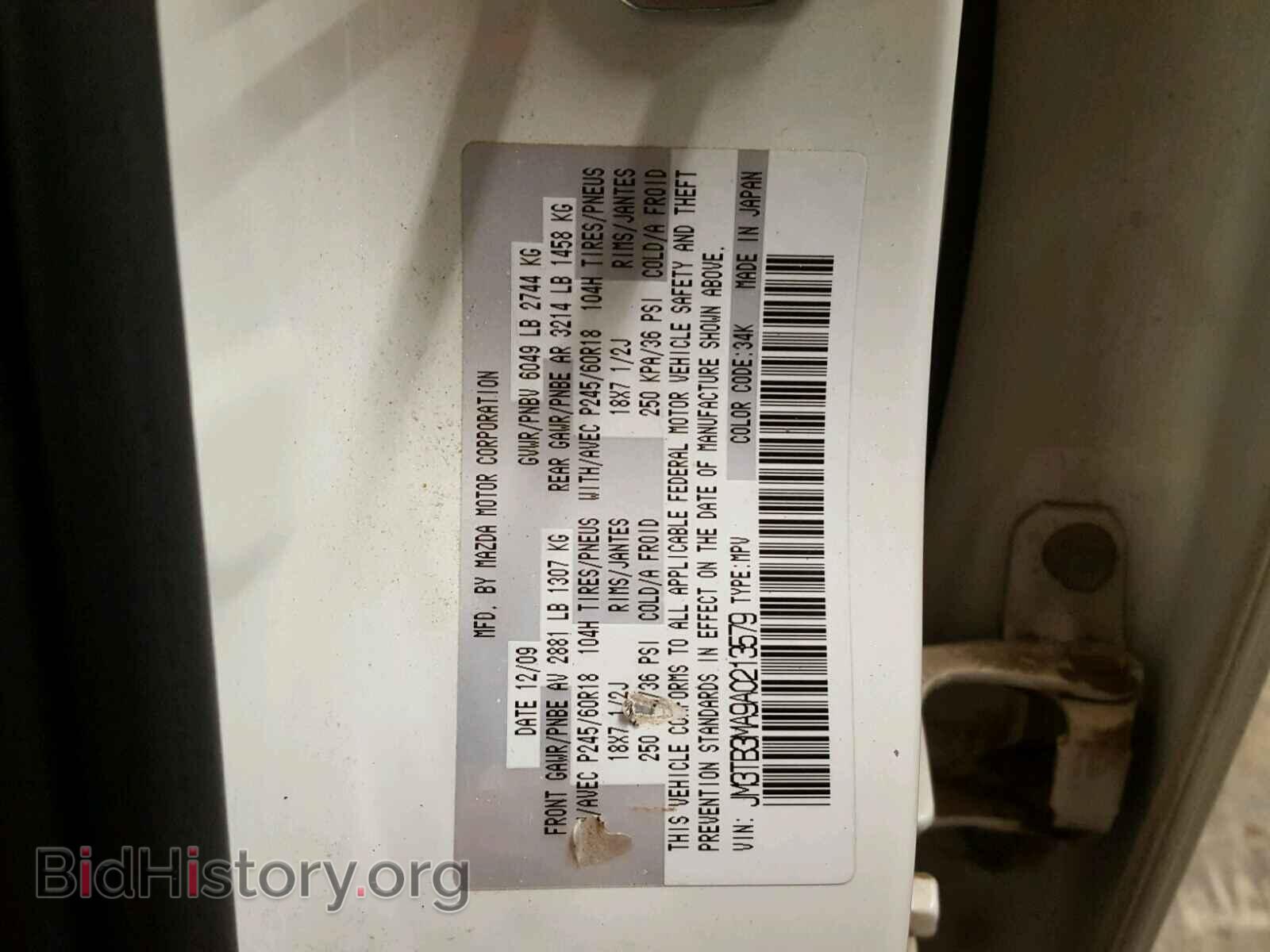 2010 MAZDA CX-9 - VIN: JM3TB3MA9A0213579 - Фото 10