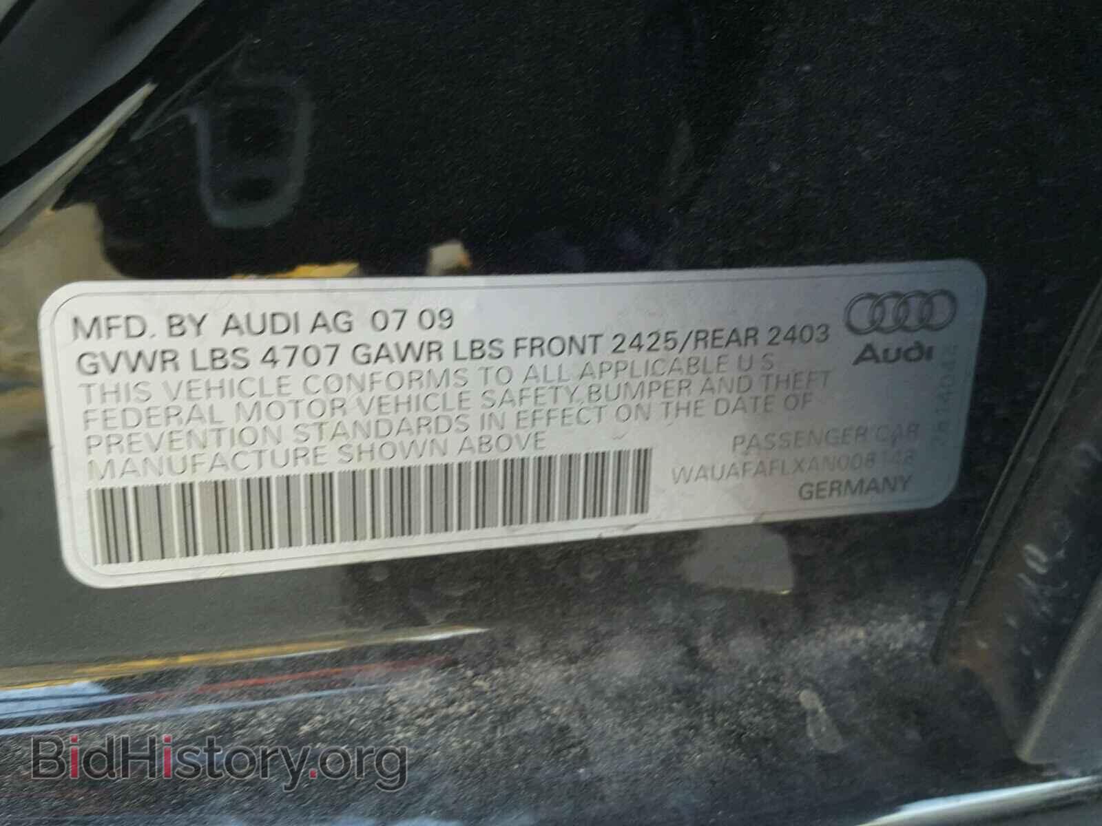 2010 AUDI A4 - VIN: WAUAFAFLXAN008148 - Фото 10