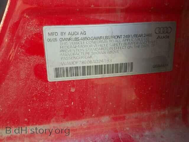 2006 AUDI A4 - VIN: WAUDF78E06A024193 - Photo 10