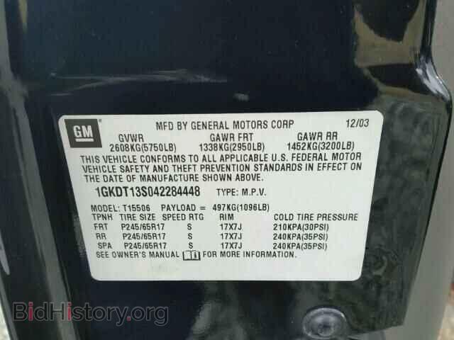 2004 GMC ENVOY - VIN: 1GKDT13S042284448 - Фото 10