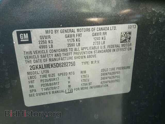 2013 GMC TERRAIN - VIN: 2GKALMEK5D6282750 - Фото 10