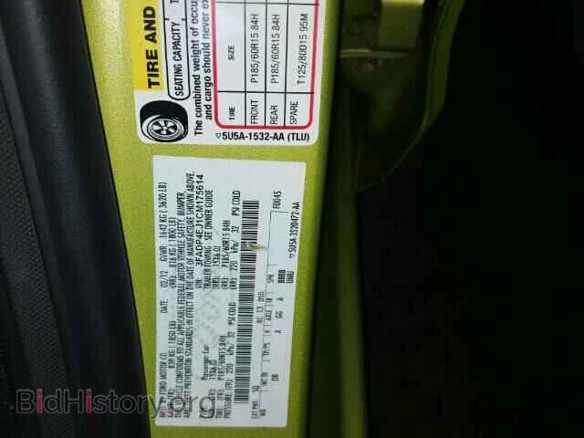 2012 FORD FIESTA - VIN: 3FADP4EJ1CM175614 - Фото 10