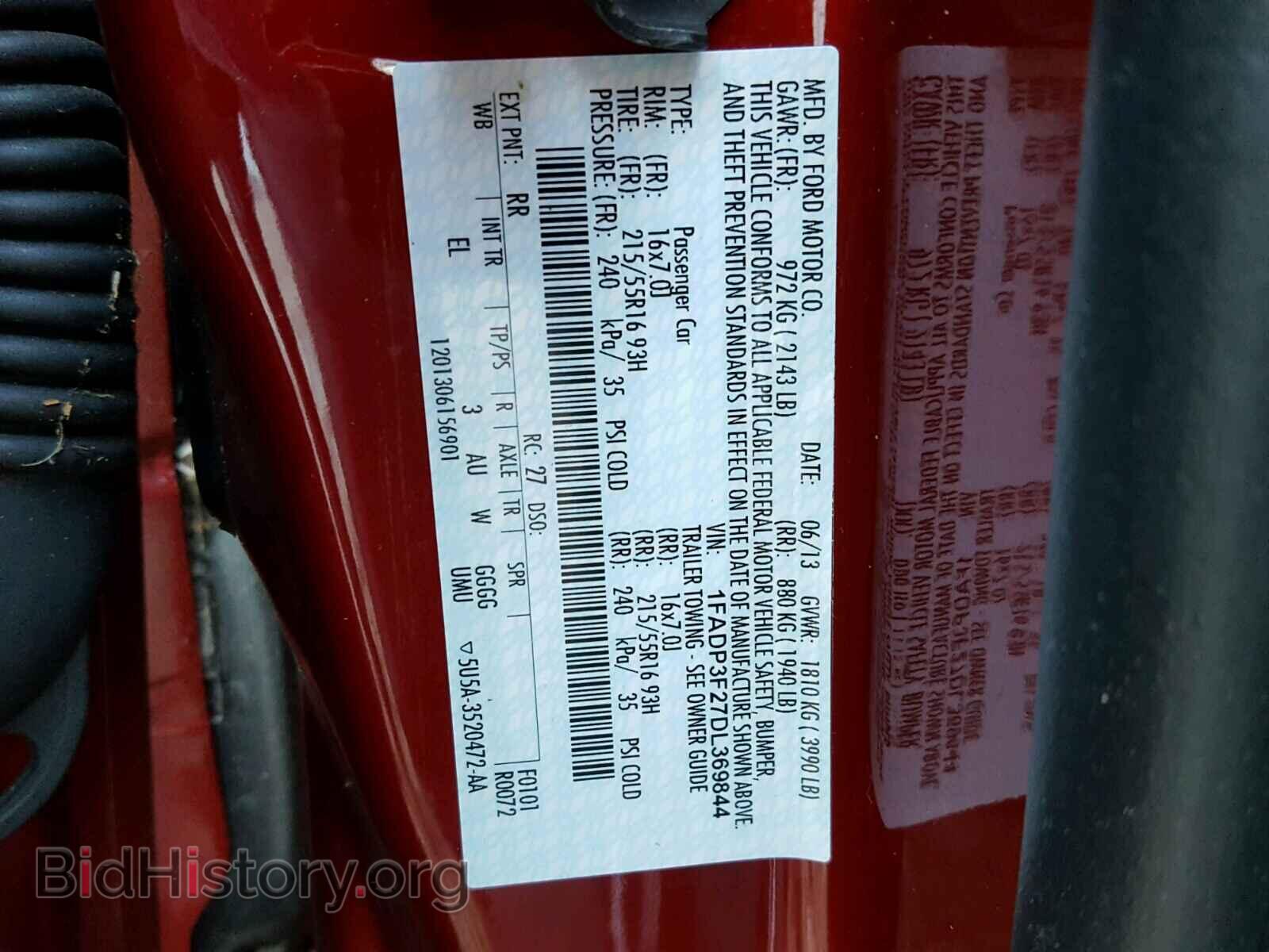 2013 FORD FOCUS - VIN: 1FADP3F27DL369844 - Photo 10