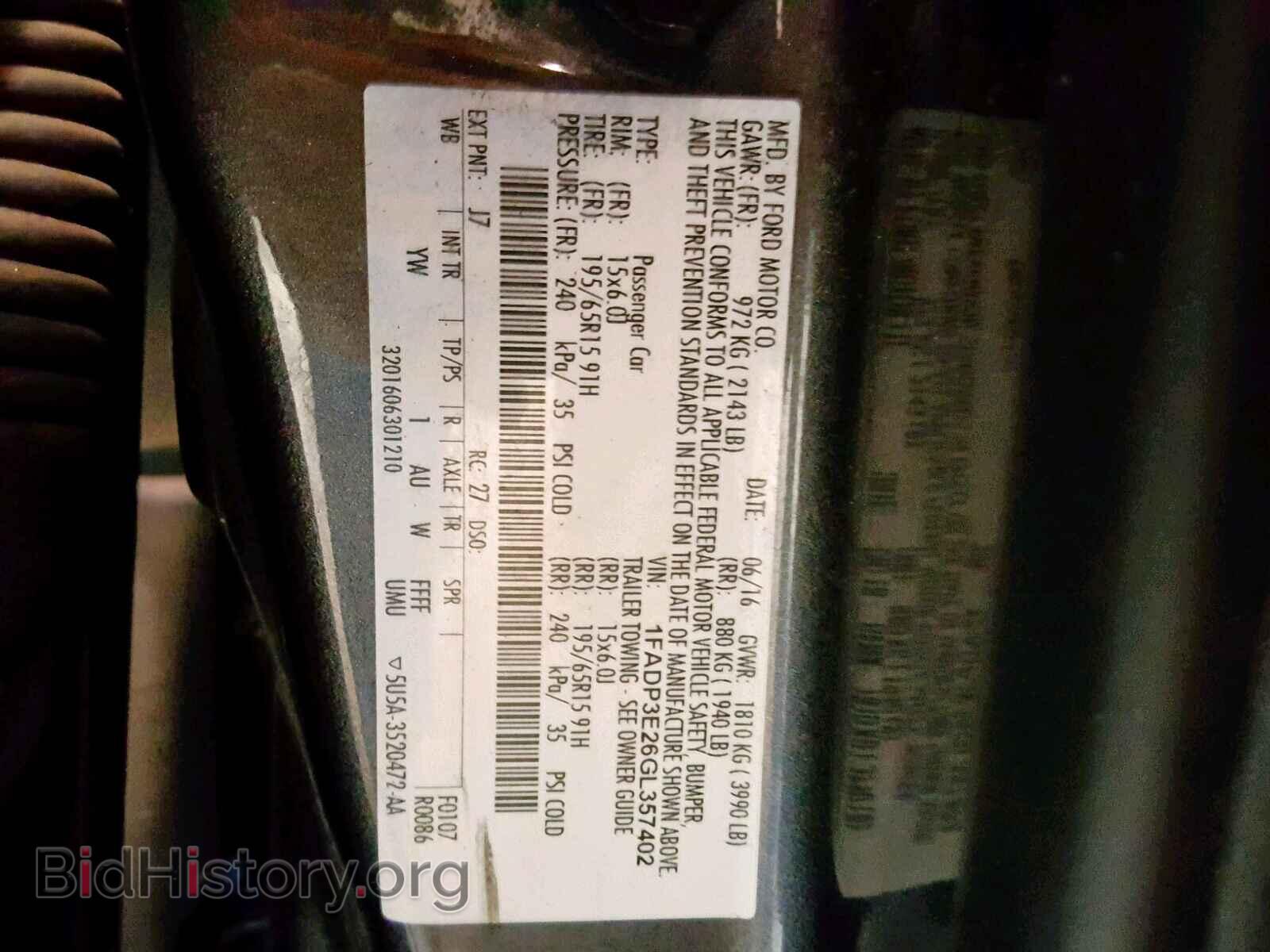 2016 FORD FOCUS - VIN: 1FADP3E26GL357402 - Photo 10