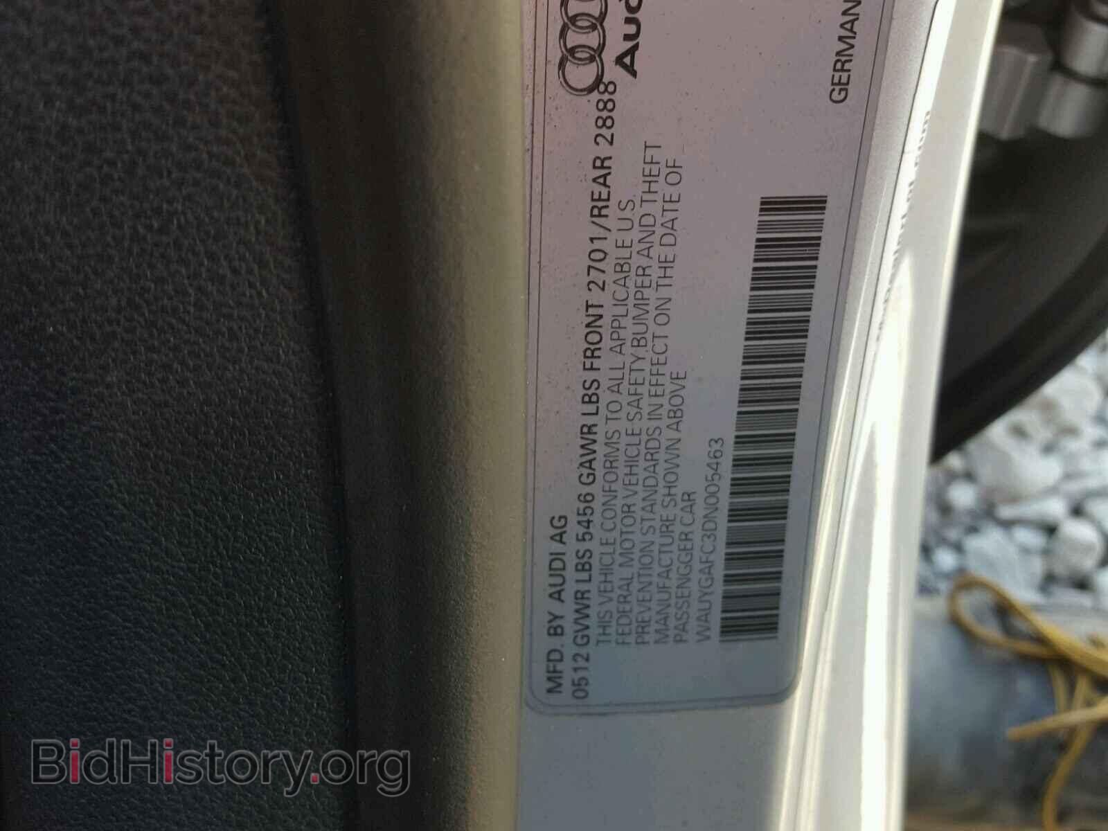 2013 AUDI A7 - VIN: WAUYGAFC3DN005463 - Photo 10