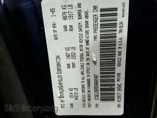 2005 CHRYSLER SEBRING - VIN: 1C3EL55R55N602487 - Фото 10