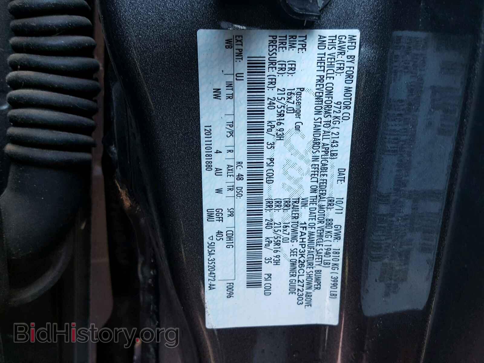 2012 FORD FOCUS - VIN: 1FAHP3K26CL272303 - Photo 10
