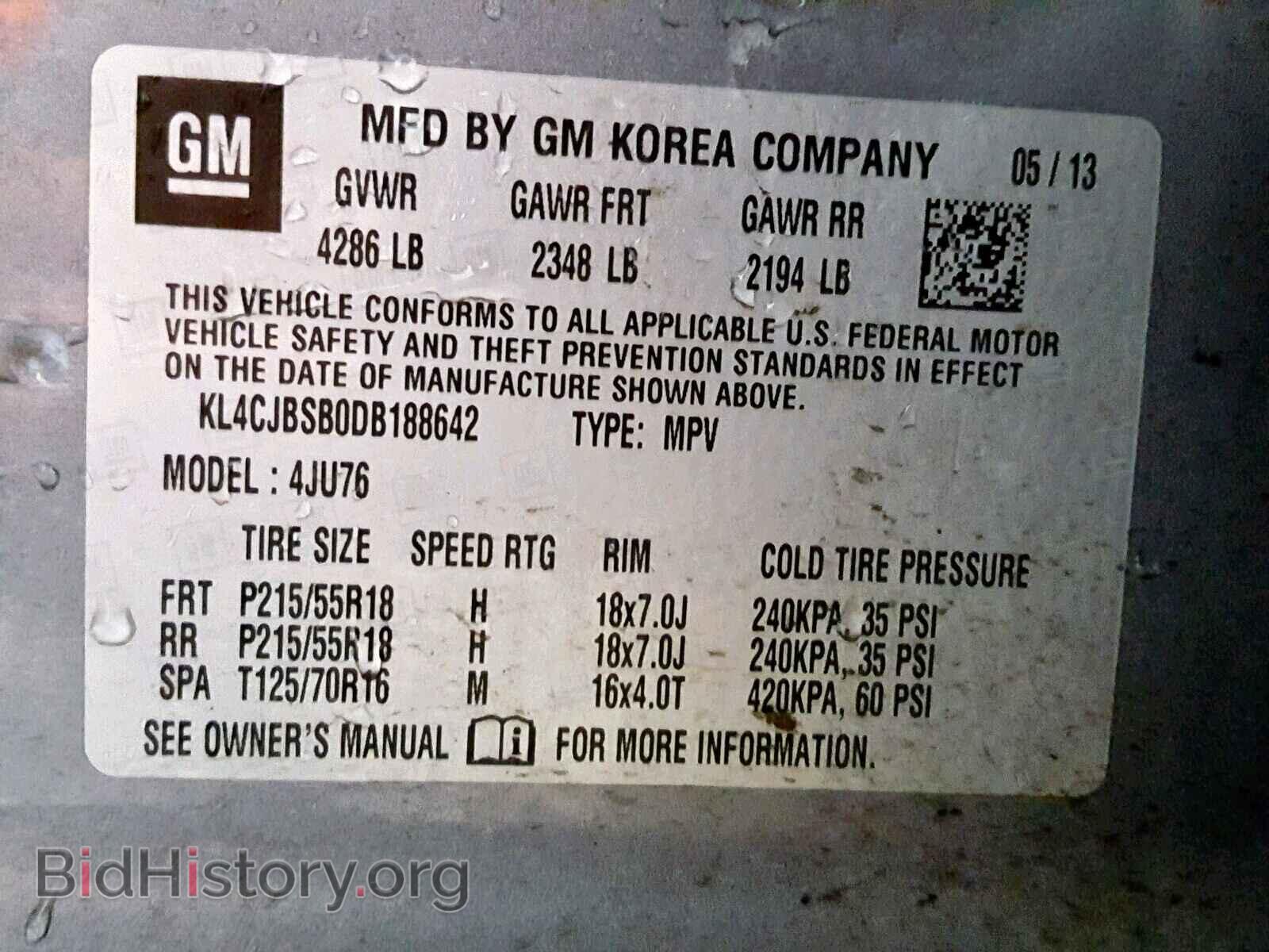 2013 BUICK ENCORE CON - VIN: KL4CJBSB0DB188642 - Photo 10