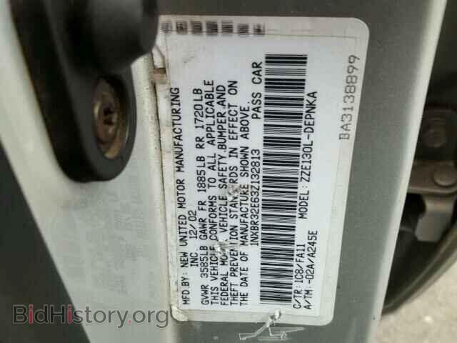 2003 TOYOTA COROLLA - VIN: 1NXBR32E63Z132813 - Фото 9