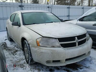 2010 Dodge AVENGER Avenger SX, white — VIN 1B3CC4FB5AN150308, Copart