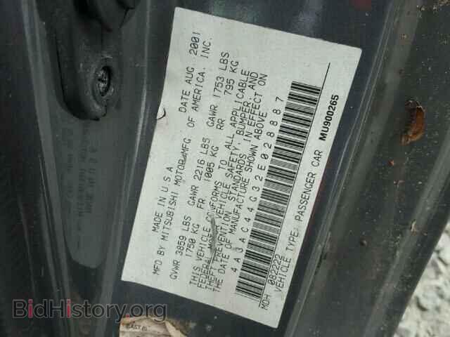 2002 MITSUBISHI ECLIPSE - VIN: 4A3AC44G32E028887 - Фото 10