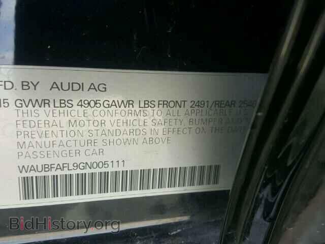 2016 Audi A4 (VIN WAUBFAFL9GN005111) — фото 10 из 10
