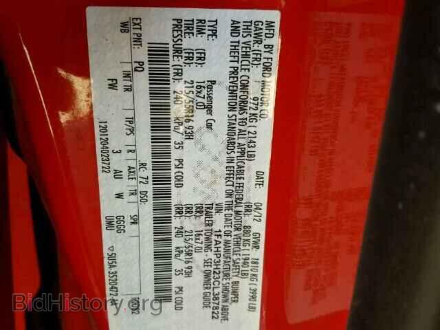 2012 FORD FOCUS - VIN: 1FAHP3H23CL387822 - Photo 10
