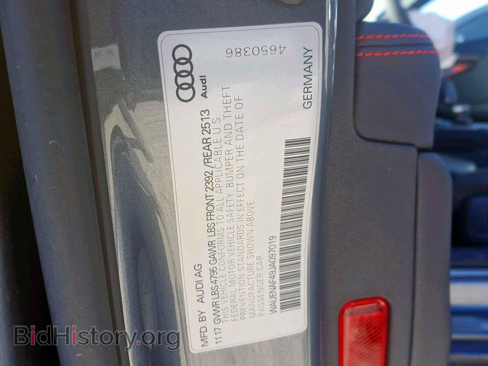 2018 AUDI A4 - VIN: WAUENAF49JA097019 - Фото 10