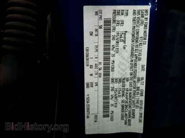 2012 FORD FOCUS - VIN: 1FAHP3E26CL467149 - Photo 10