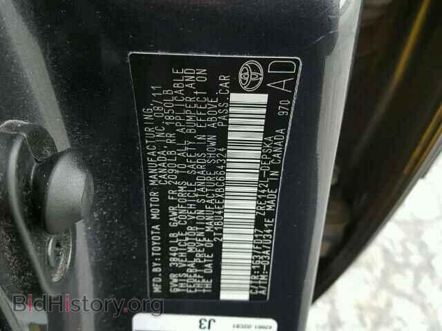 2011 TOYOTA COROLLA BA - VIN: 2T1BU4EEXBC664324 - Фото 10