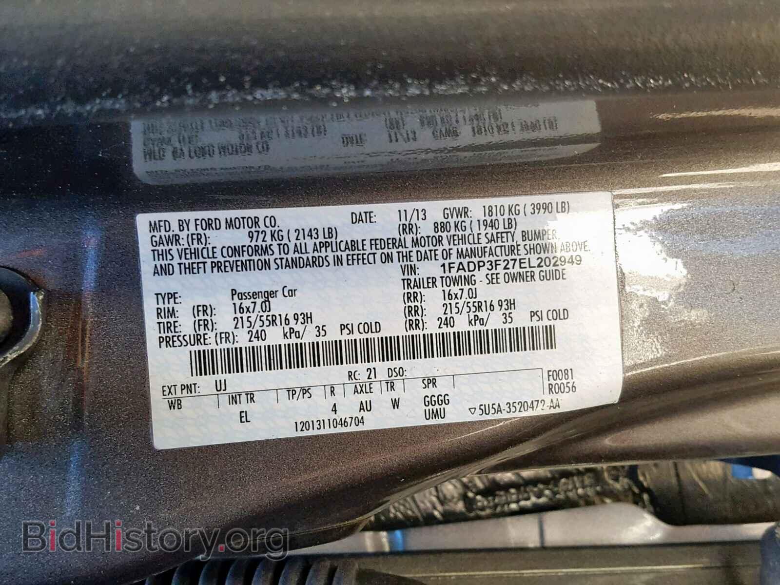 2014 FORD FOCUS SE - VIN: 1FADP3F27EL202949 - Фото 10
