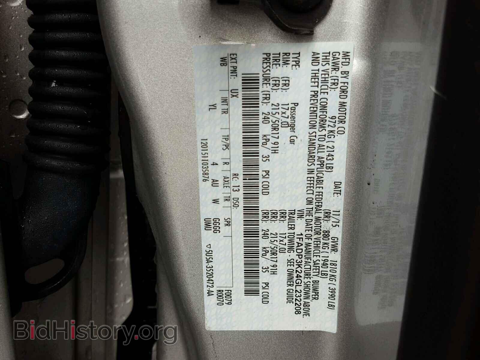 2016 FORD FOCUS - VIN: 1FADP3K24GL232208 - Photo 10