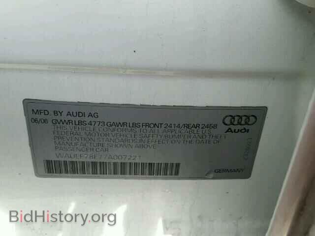2007 AUDI A4 - VIN: WAUEF78E77A007221 - Photo 10
