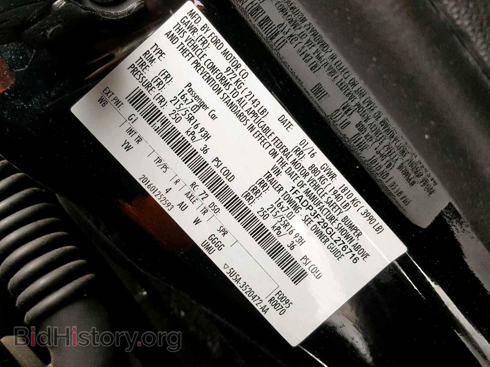 2016 FORD FOCUS SE - VIN: 1FADP3F29GL276716 - Фото 10