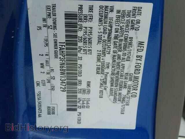 2011 FORD FOCUS - VIN: 1FAHP3FN6BW134729 - Фото 10