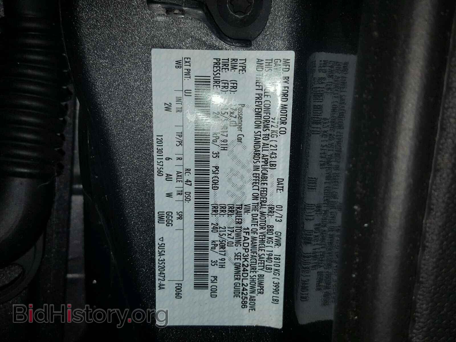 2013 FORD FOCUS - VIN: 1FADP3K24DL242586 - Photo 10