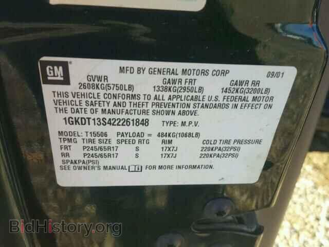 2002 GMC ENVOY - VIN: 1GKDT13S422261848 - Photo 10