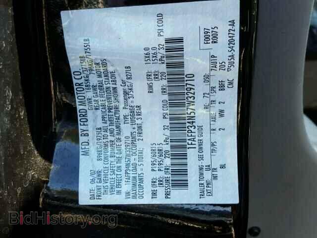 2007 FORD FOCUS - VIN: 1FAFP34N57W329710 - Фото 10