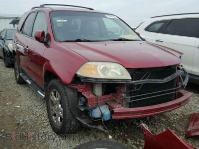2006 Acura MDX MDX Tourin, красный — VIN 2HNYD18856H507708, Copart