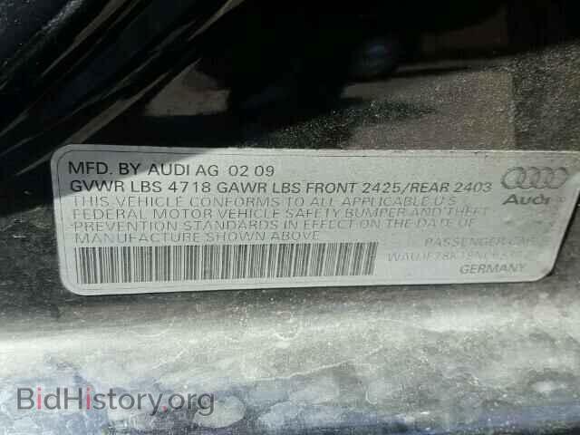 2009 AUDI A4 - VIN: WAUJF78K19N063347 - Фото 9