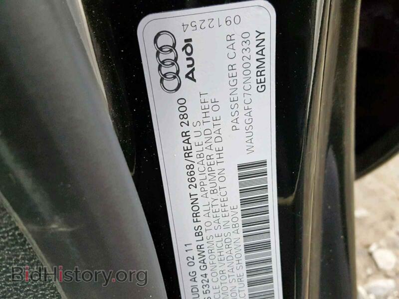 2012 Audi A7 (VIN WAUSGAFC7CN002330) — фото 10 из 10