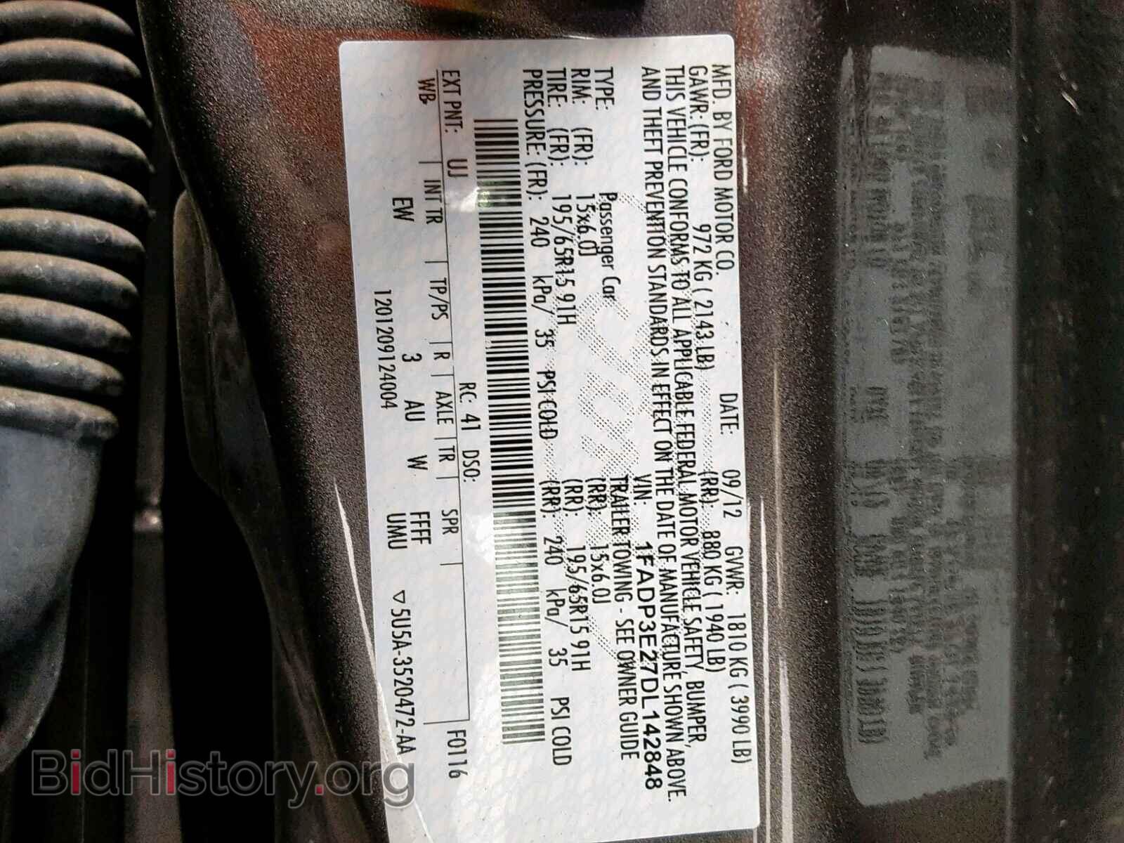2013 FORD FOCUS - VIN: 1FADP3E27DL142848 - Фото 10