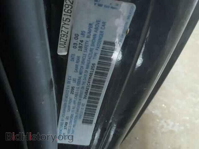 2000 VOLKSWAGEN BEETLE - VIN: 3VWBA21C4YM481256 - Фото 10
