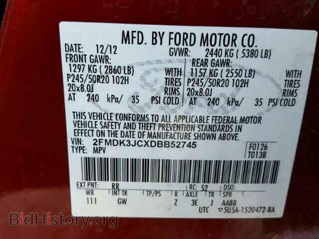 2013 FORD EDGE - VIN: 2FMDK3JCXDBB52745 - Photo 10