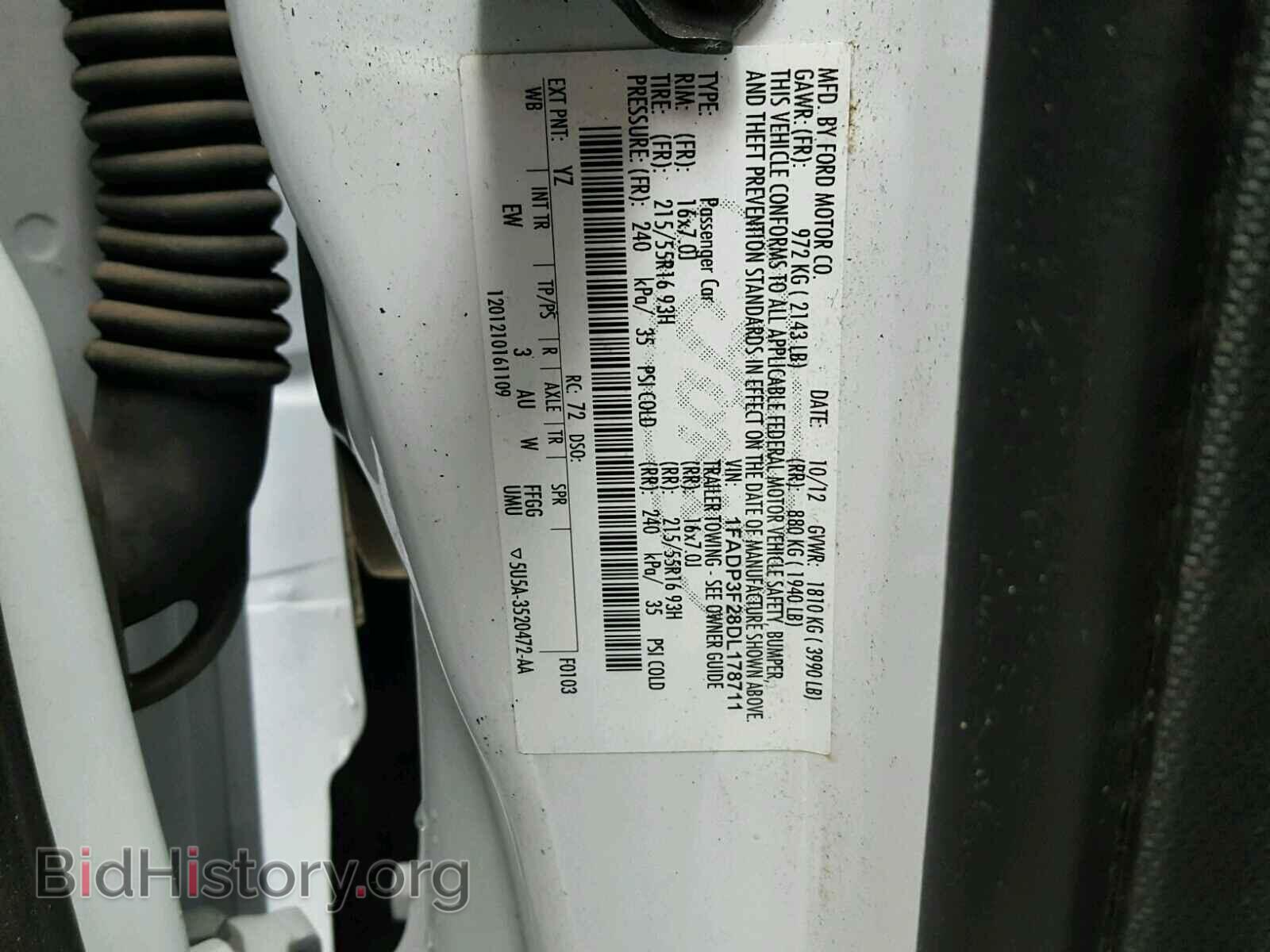 2013 FORD FOCUS - VIN: 1FADP3F28DL178711 - Photo 10