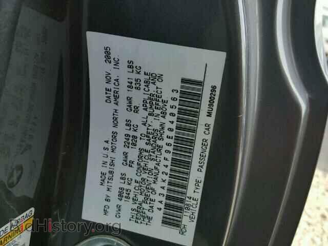 2006 MITSUBISHI ECLIPSE - VIN: 4A3AK24F96E040563 - Photo 10