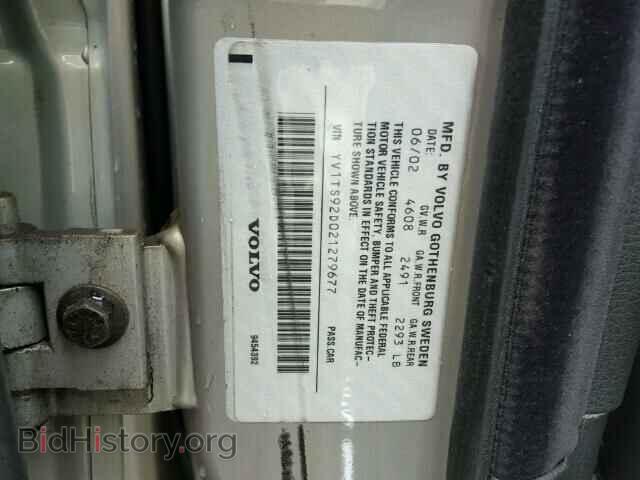 2002 VOLVO S80 - VIN: YV1TS92D021279677 - Фото 10
