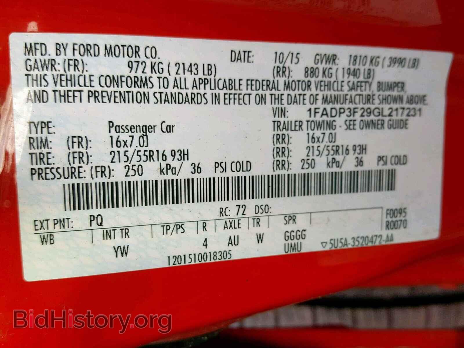 2016 FORD FOCUS - VIN: 1FADP3F29GL217231 - Фото 10