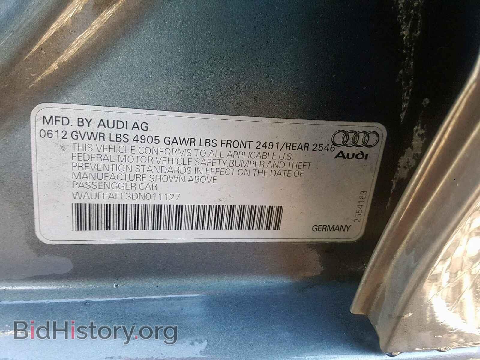 2013 AUDI A4 - VIN: WAUFFAFL3DN011127 - Фото 10