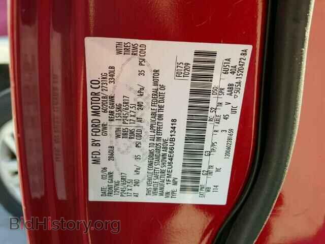 2006 FORD EXPLORER - VIN: 1FMEU64E66UB13418 - Фото 10