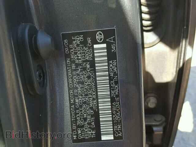 2009 TOYOTA COROLLA BA - VIN: JTDBL40E699072011 - Фото 10