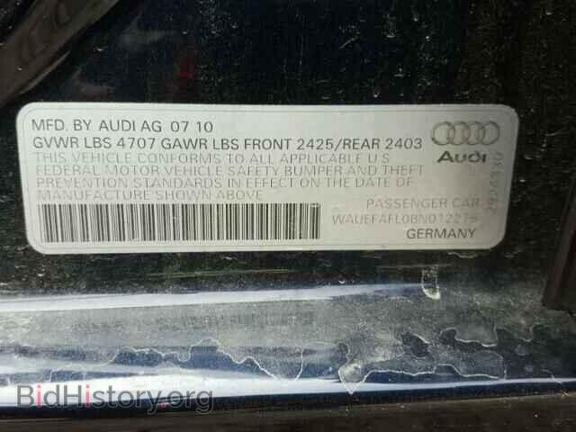 2011 AUDI A4 - VIN: WAUEFAFL0BN012275 - Фото 10