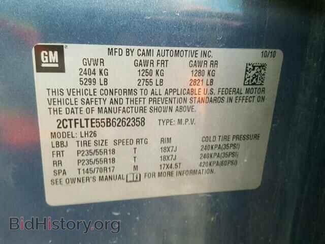 2011 GMC TERRAIN - VIN: 2CTFLTE55B6262358 - Photo 10